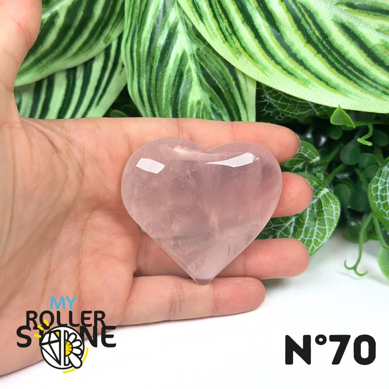 Corazón de cuarzo rosa