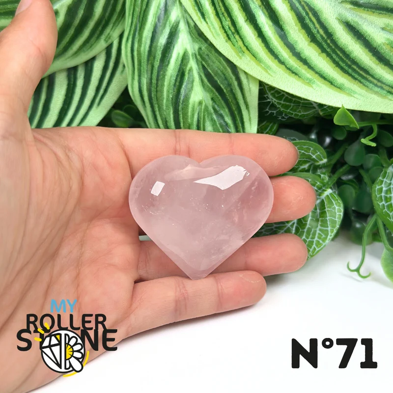 Corazón de cuarzo rosa