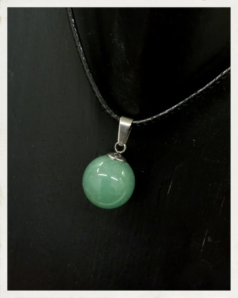 Colgante esfera de aventurina verde