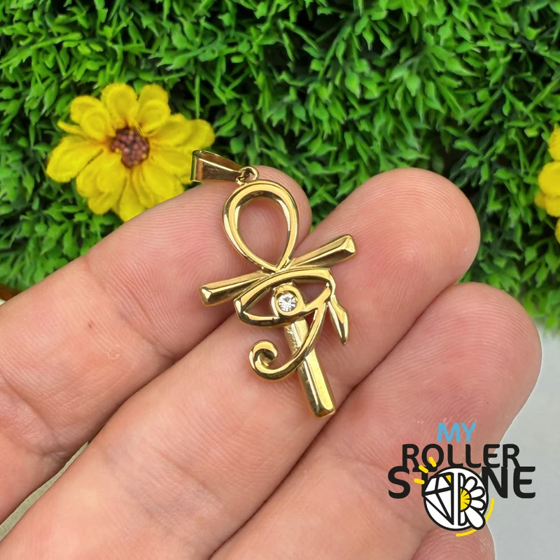 Colgante con el Ojo de Horus y la Cruz Ankh
