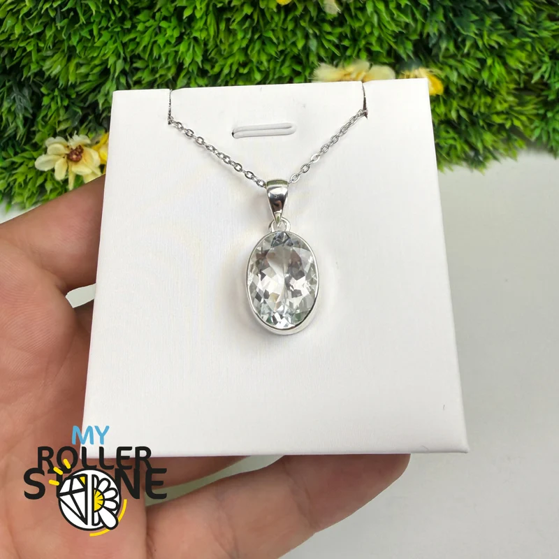 Colgante de topacio blanco natural en plata de ley 925 – NWTP167