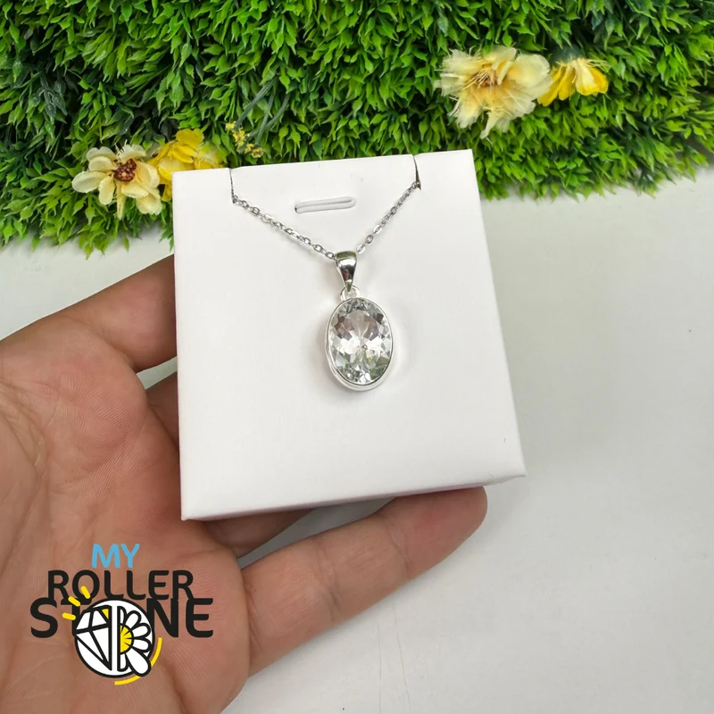 Colgante de topacio blanco natural en plata de ley 925 – NWTP167