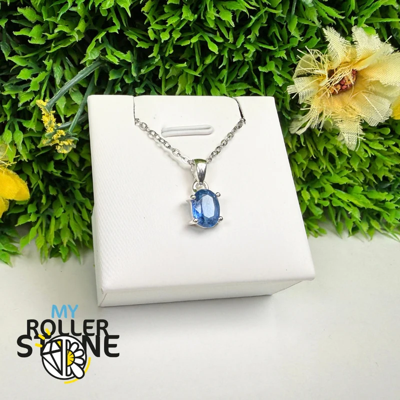 Colgante de cianita facetada de plata 925 – KYFP594