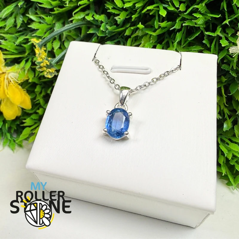 Colgante de cianita facetada de plata 925 – KYFP594