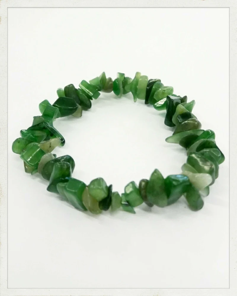 Pulsera de chips de jade nefrita