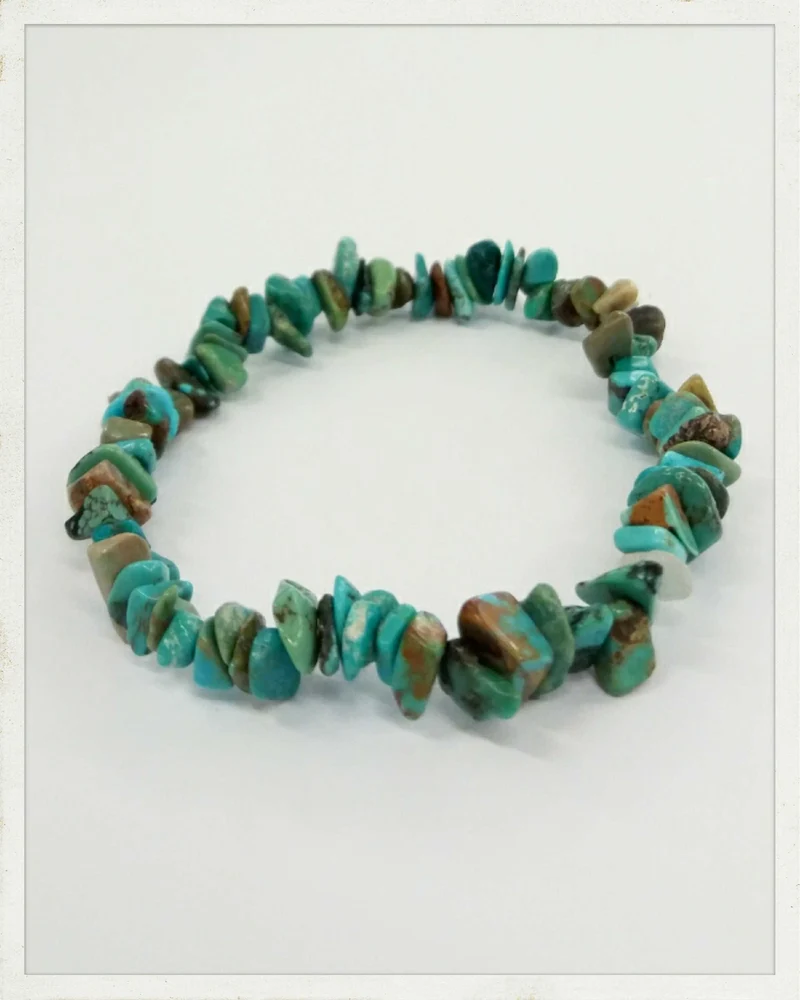 Pulsera de chips de turquesa