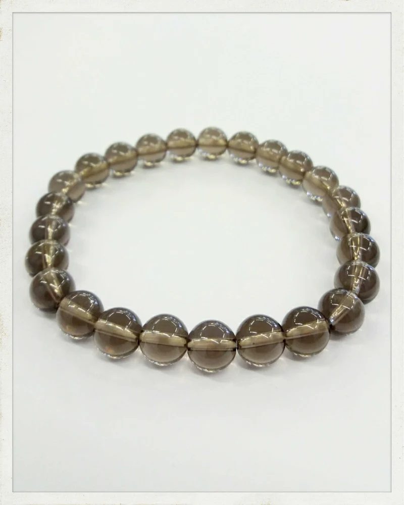 Pulsera de cuarzo ahumado TALLA GRANDE