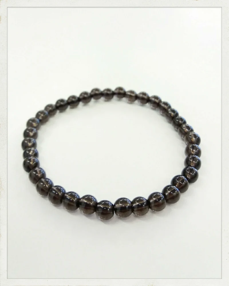 Pulsera infantil de cuarzo ahumado
