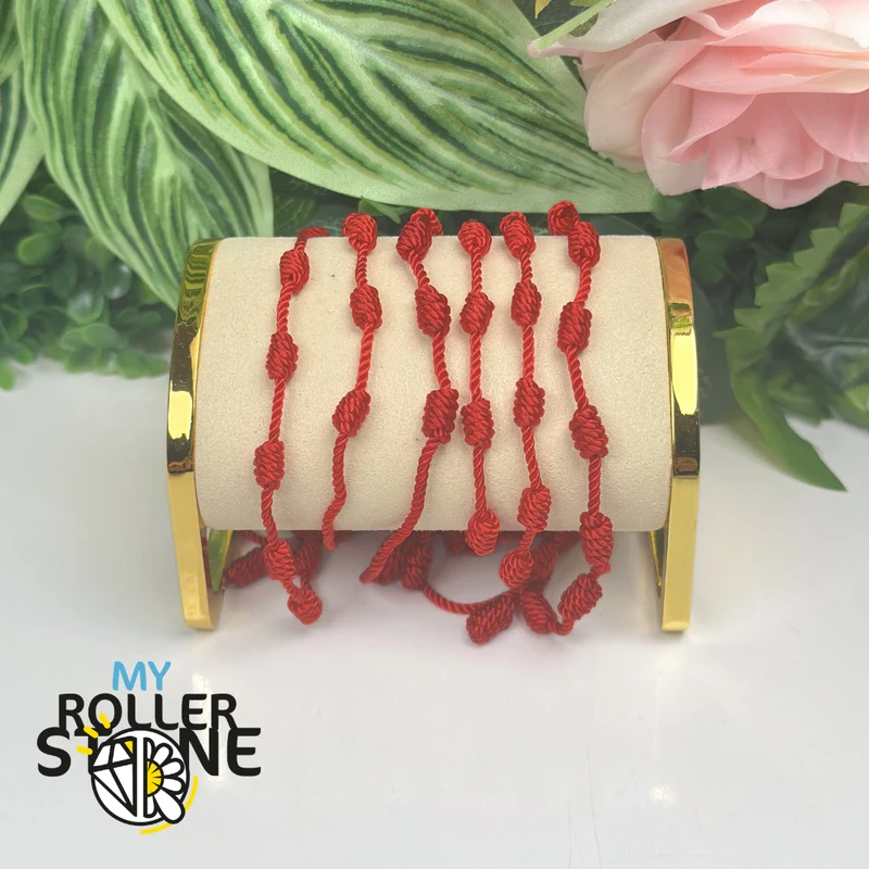 Pulsera roja con 7 nudos
