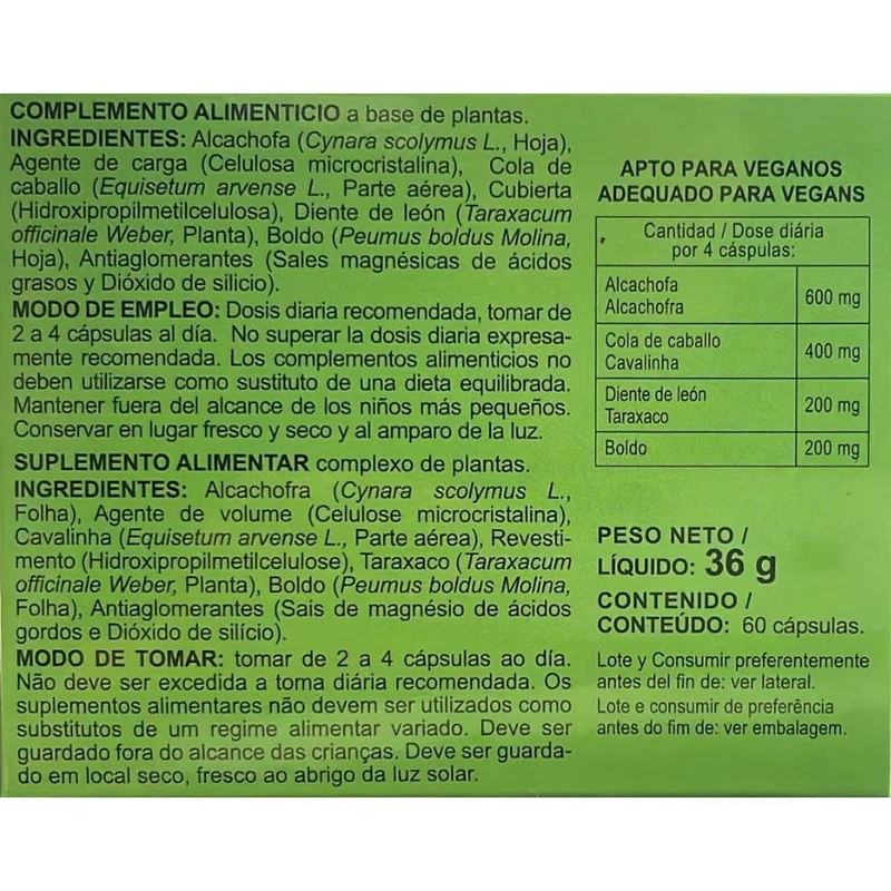 Alcachofa Plus 60 Capsulas | Integralia