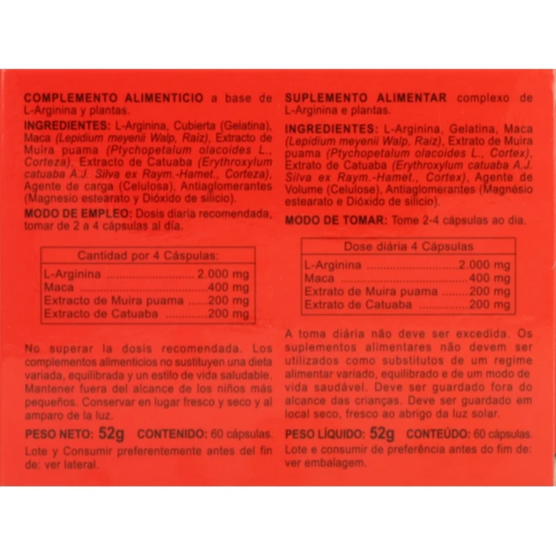 Arginina Plus 60 Capsulas | Integralia