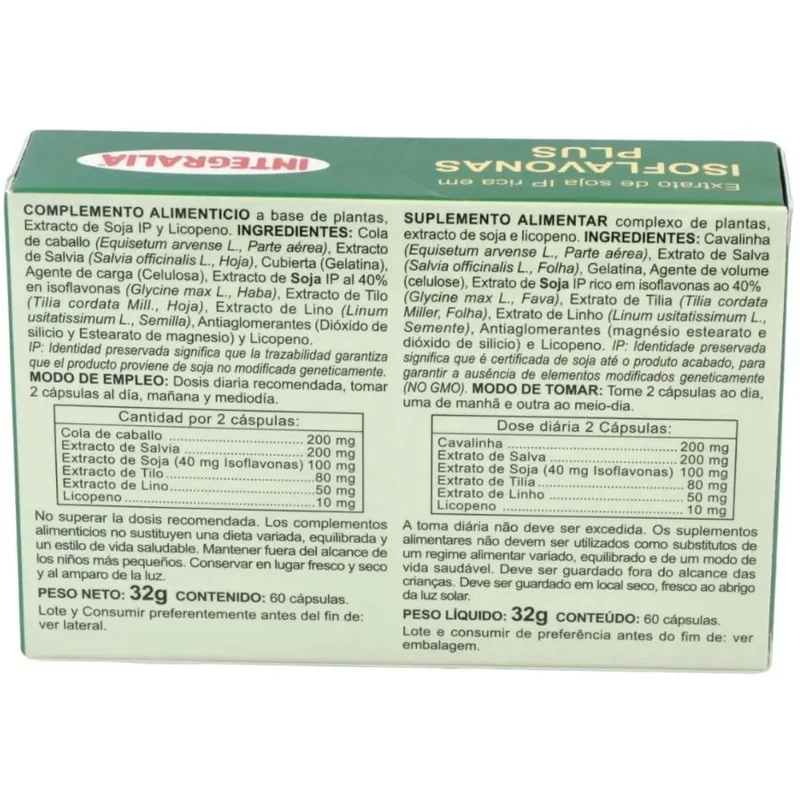 Isoflavonas Plus 60 Capsulas | Integralia