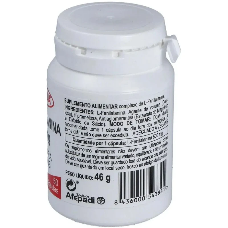 L Fenilalanina 500 mg 50 Capsulas | Integralia