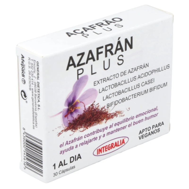 Azafrán Plus 30 Cápsulas | Integralia