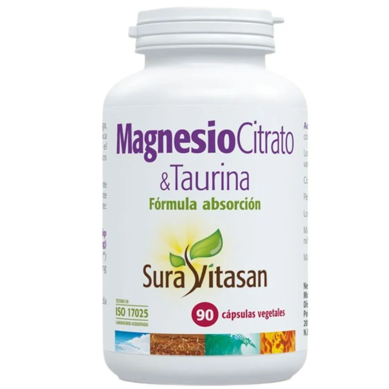 Magnesio & L-Taurina 90 Capsulas | Sura Vitasan