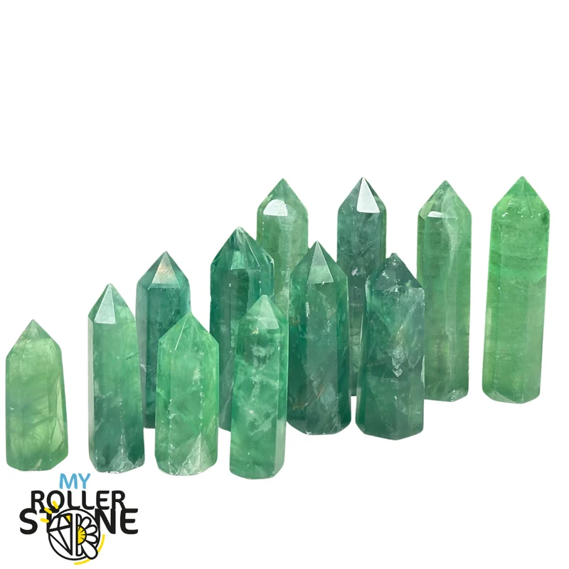 Punta de fluorita verde