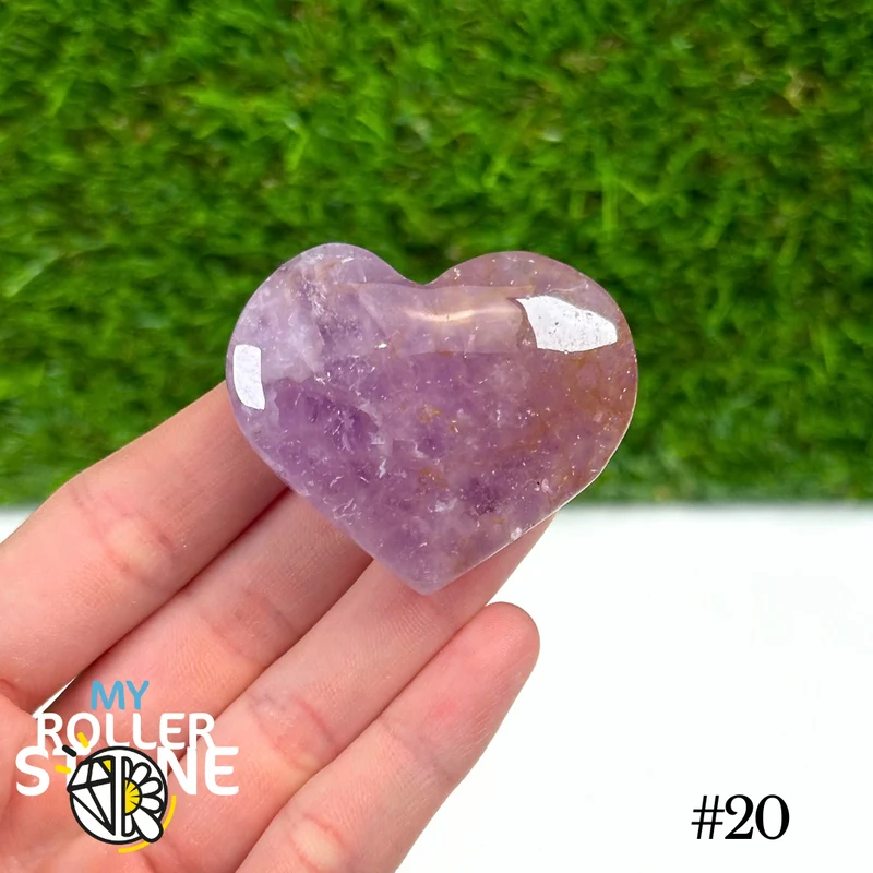 Corazón de amatista agatizada
