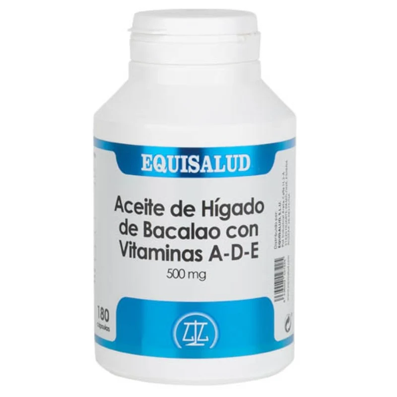 Aceite Higado De Bacalao Con Vitaminas A-D-E 500 Mg 180 Perlas | Equisalud