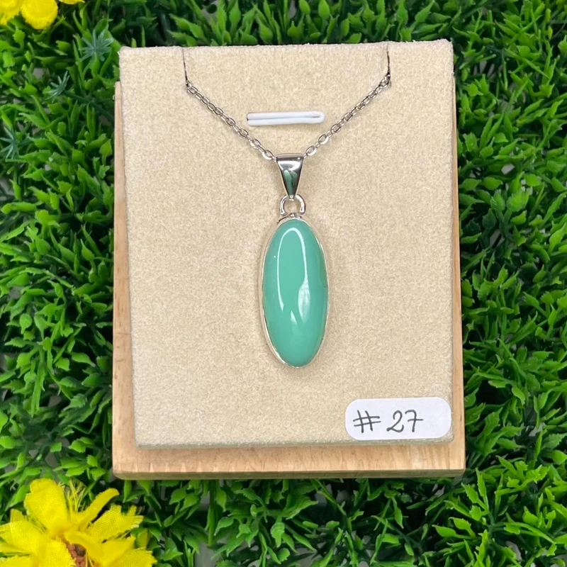 Colgante Crisoprasa de Plata 925 #27