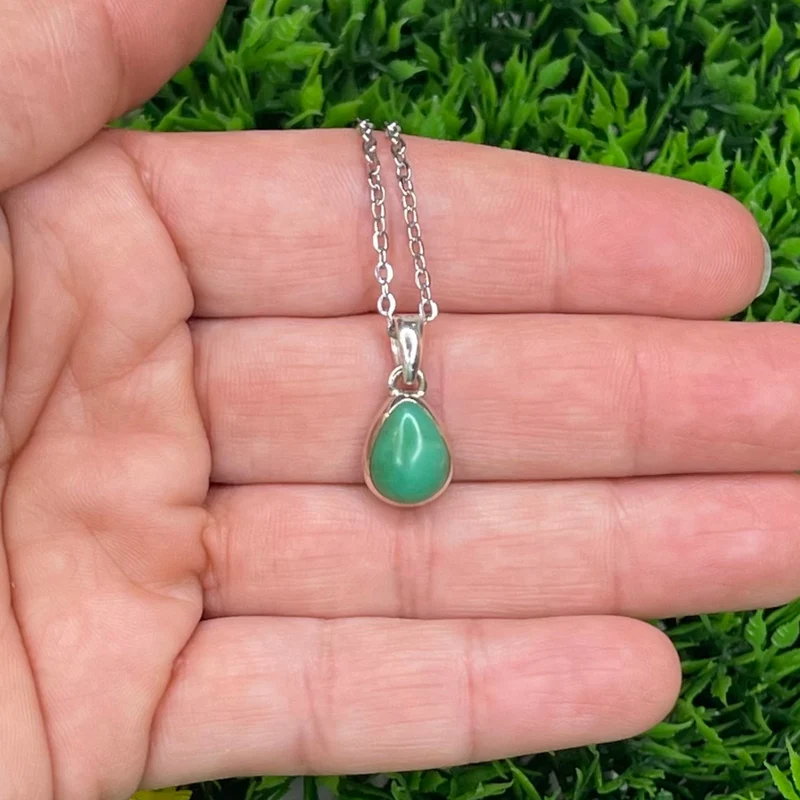 Colgante Crisoprasa de Plata 925 #30