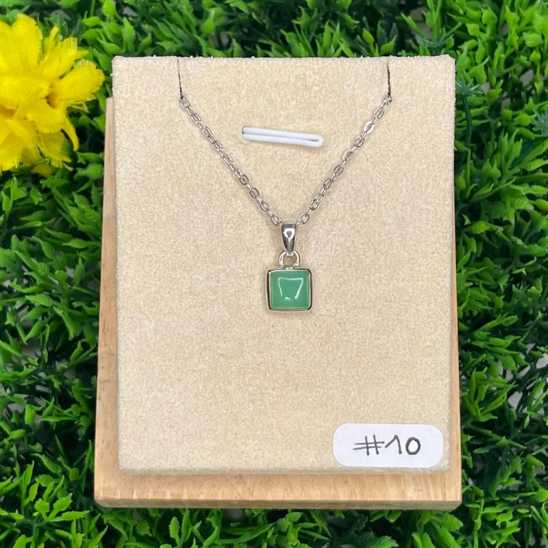 Colgante Crisoprasa de Plata 925 #10
