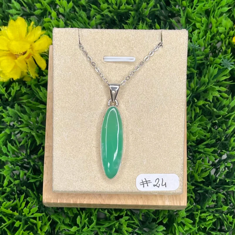 Colgante Crisoprasa de Plata 925 #24