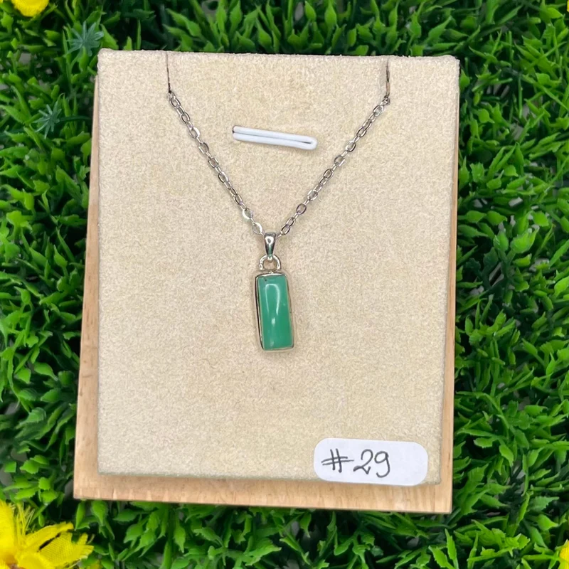 Colgante Crisoprasa de Plata 925 #29