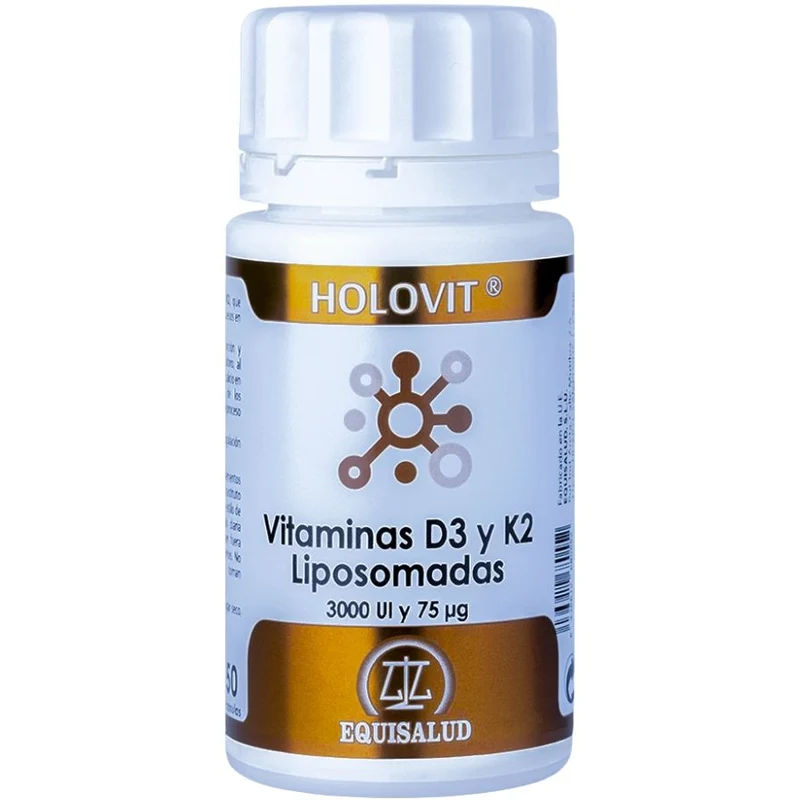Holovit Vitaminas D3 Y K2 Liposomadas 3000 Ui Y 75 Mcg 50 Cápsulas | Equisalud