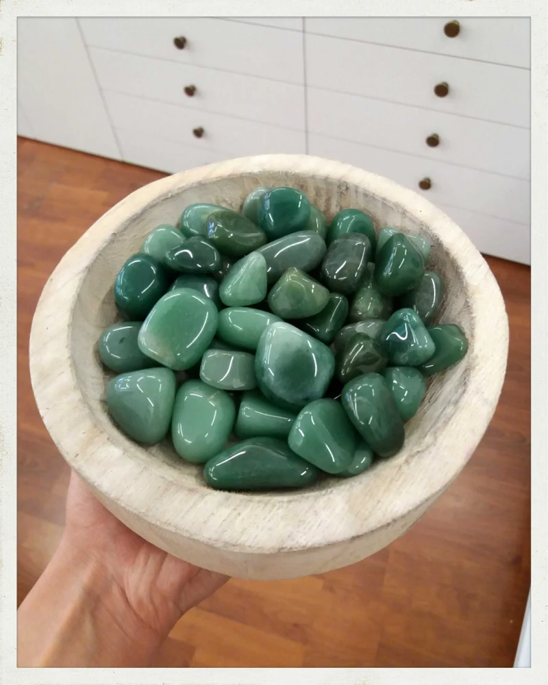 Rodado de aventurina (aventurina verde)