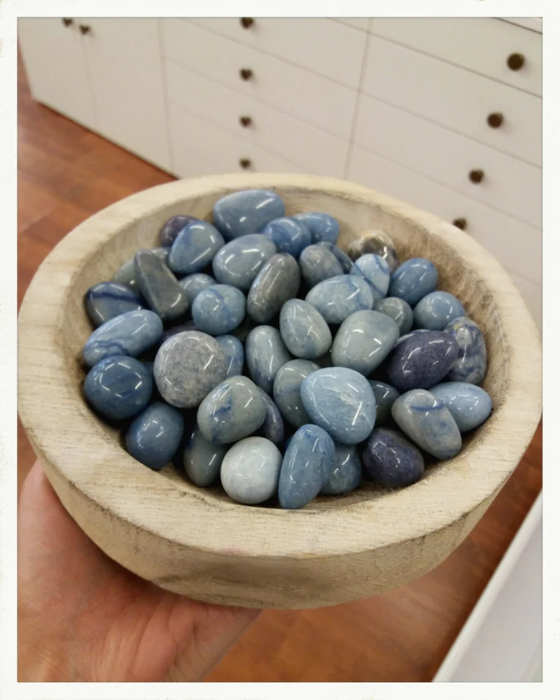 Rodado de cuarzo azul