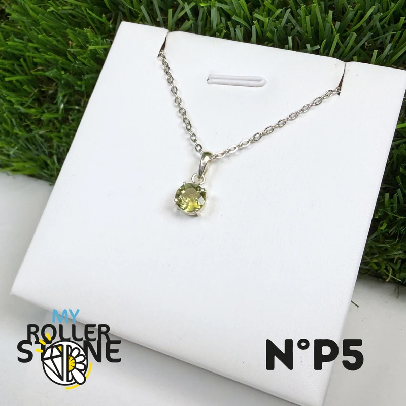 Colgante de peridoto brasileño, plata de ley 925 n.° 5