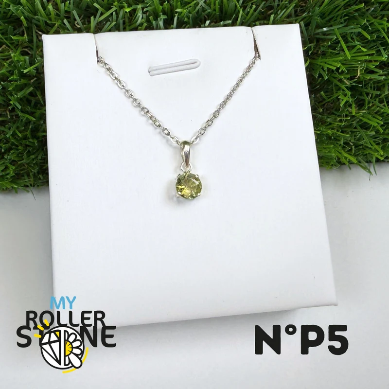 Colgante de peridoto brasileño, plata de ley 925 n.° 5