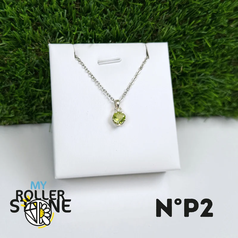 Colgante de peridoto brasileño, plata de ley 925 n.° 2