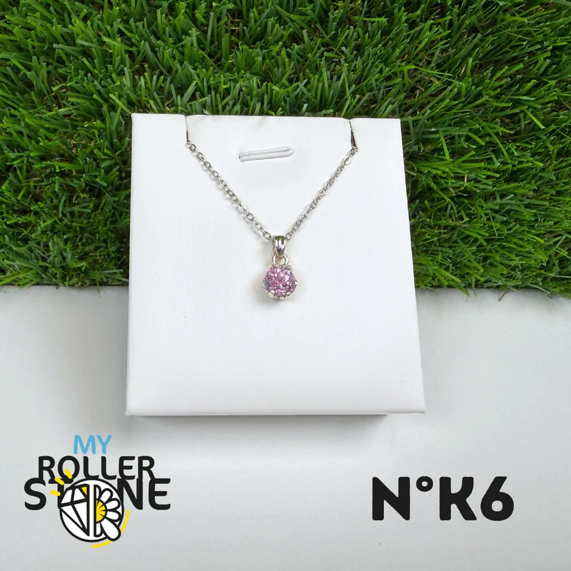 Colgante de kunzita, calidad gema, plata de ley 925