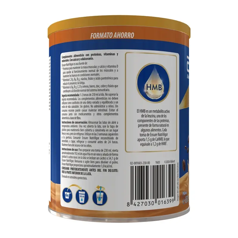 Ensure Nutrivigor Sabor Café, 850 gramos