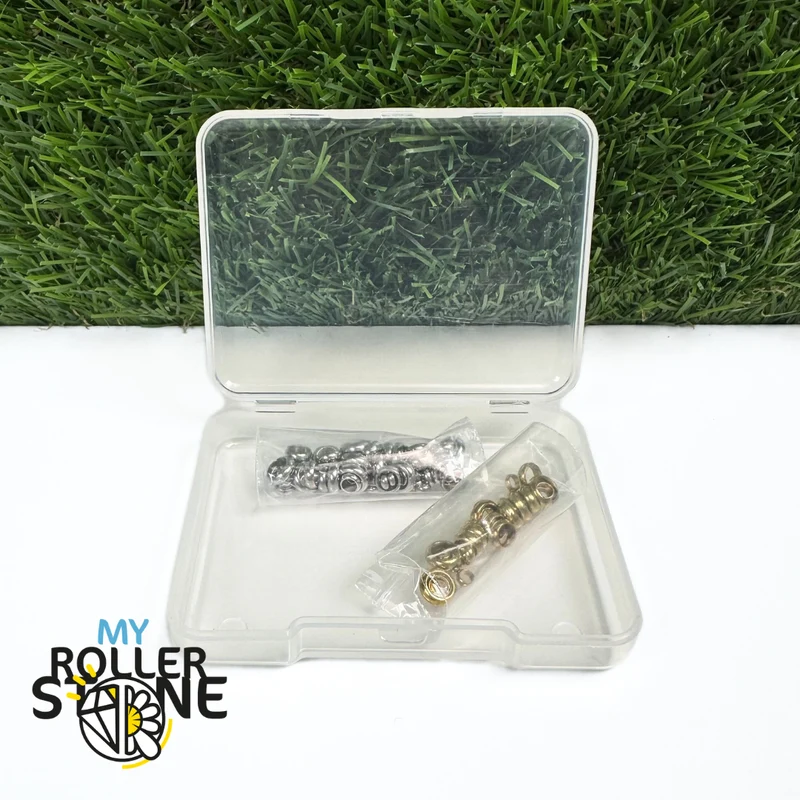 Kit de 80 piezas de cuentas de engarce de acero inoxidable