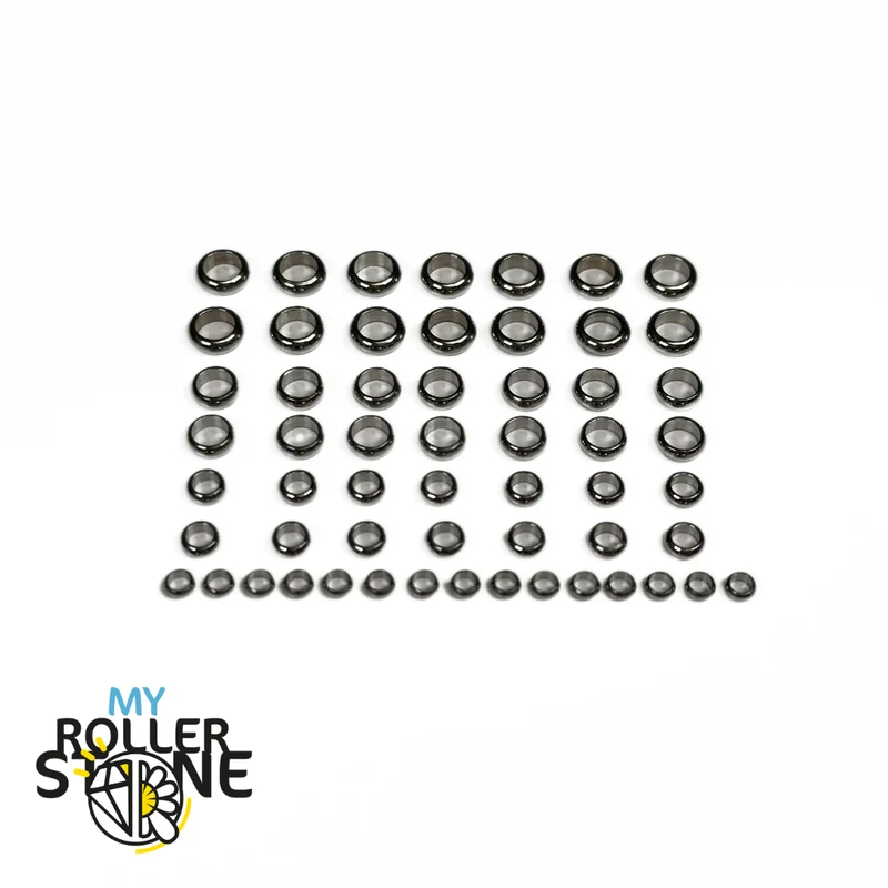 Kit de 80 piezas de cuentas de engarce de acero inoxidable