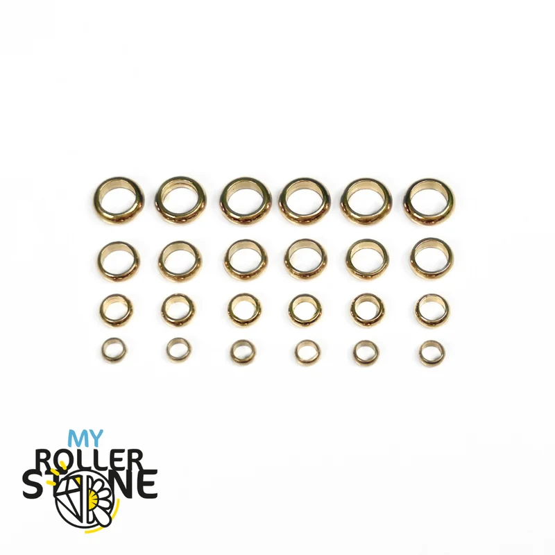 Kit de 80 piezas de cuentas de engarce de acero inoxidable