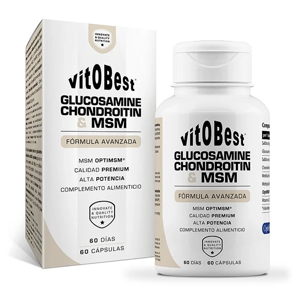 Glucosamina + Condroitina + MSM 60 cápsulas | Vitobest