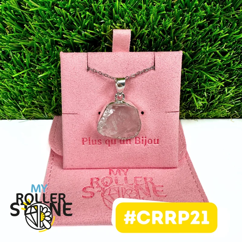 Colgante de cristal de roca en bruto (CRRP21)
