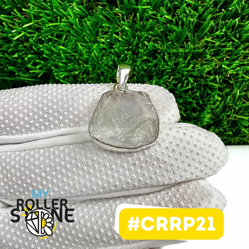 Colgante de cristal de roca en bruto (CRRP21)