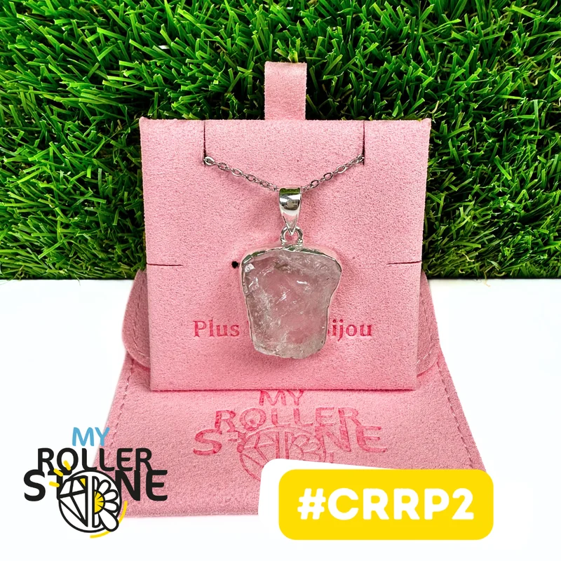 Colgante de cristal de roca en bruto (CRRP2)