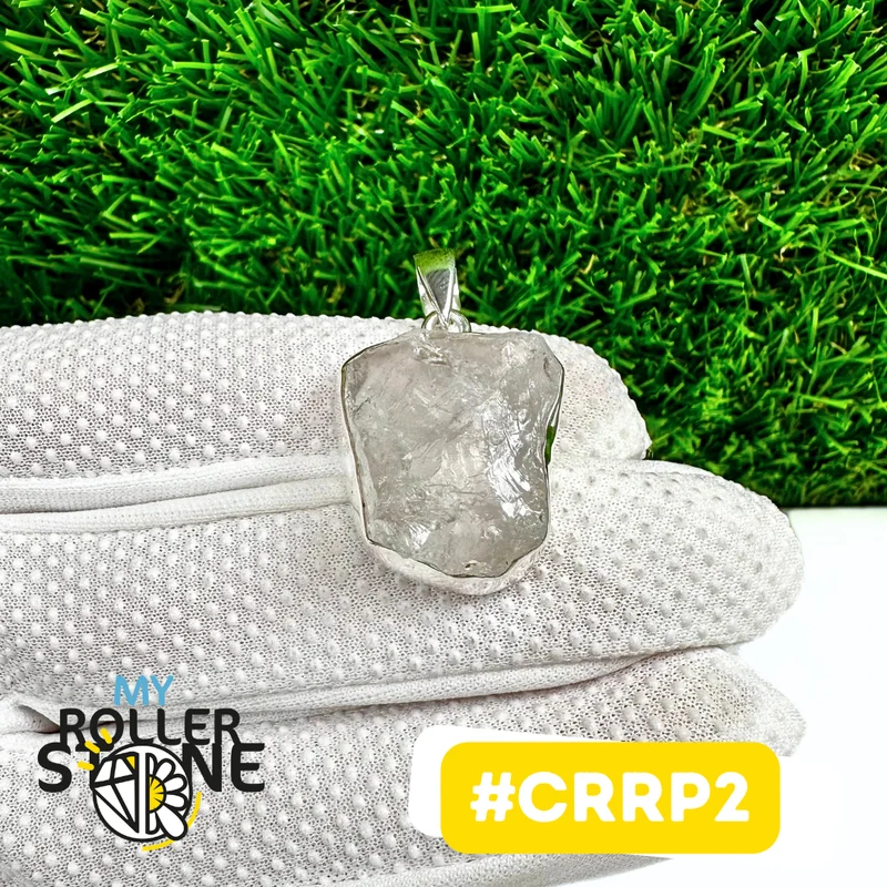 Colgante de cristal de roca en bruto (CRRP2)
