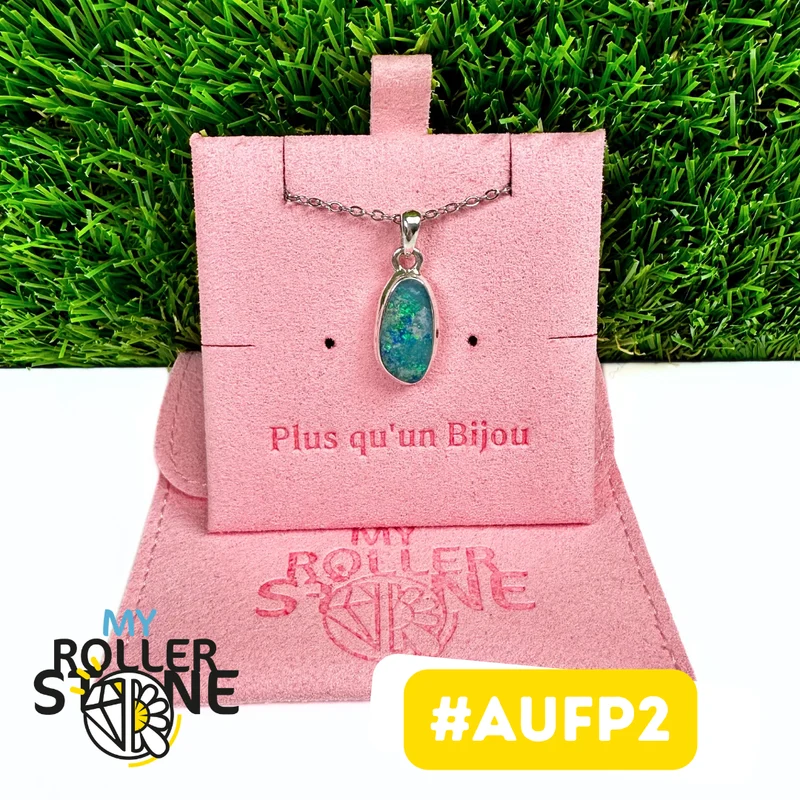 Colgante de ópalo australiano en plata de ley 925 (AUFP2)
