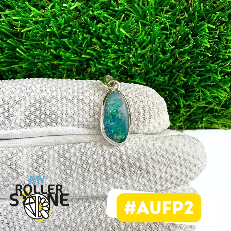 Colgante de ópalo australiano en plata de ley 925 (AUFP2)