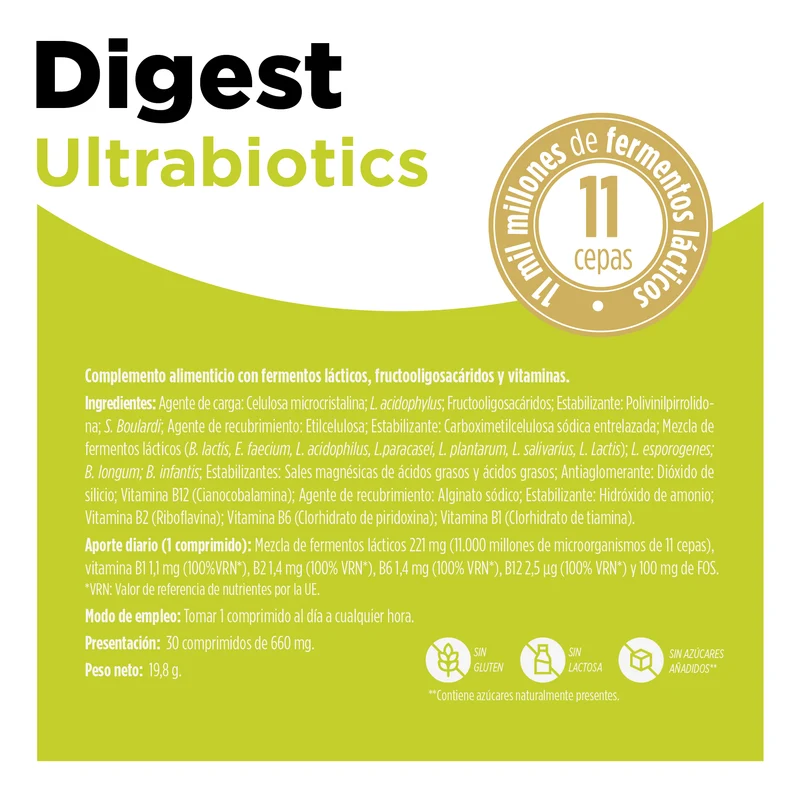 Digest Ultrabiotics 30 Comprimidos | Eladiet