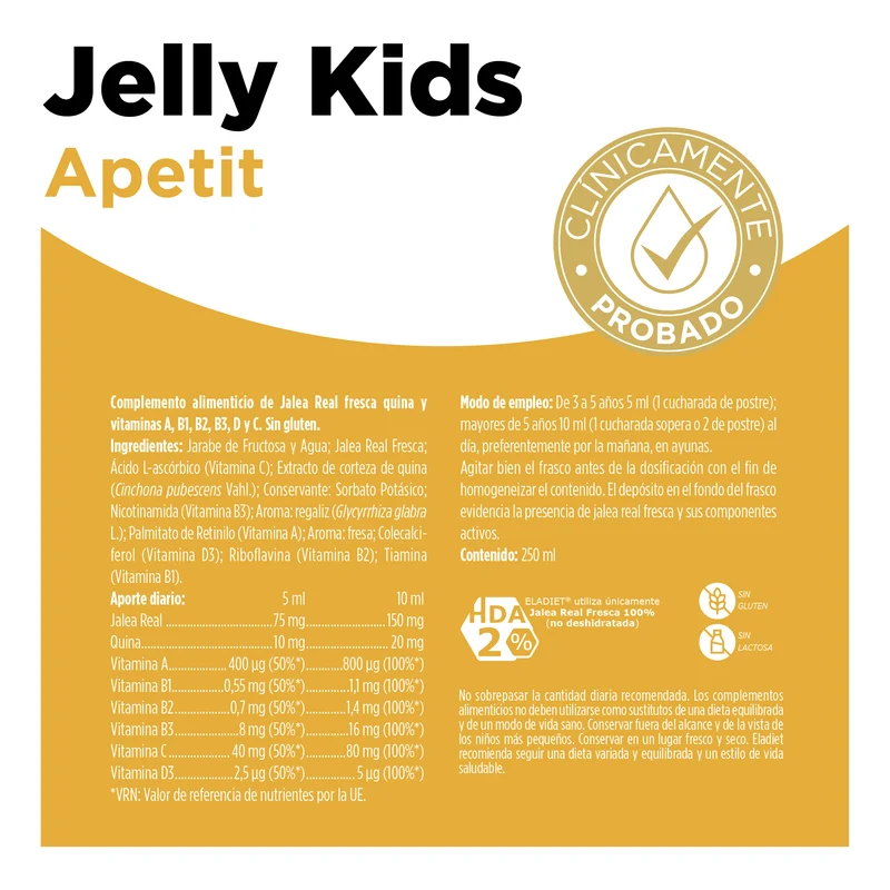 Jelly Kids Apetit Jarabe 250 ml | Eladiet