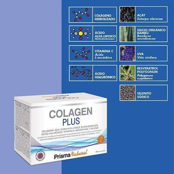 Colagen Plus Antiaging 30 Sobres | Prisma Natural