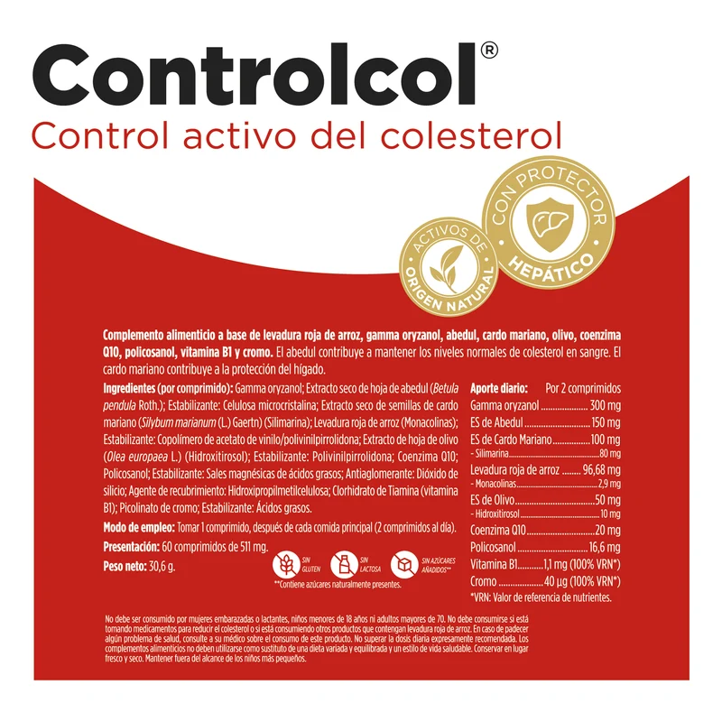 Controlcol 60 Comprimidos | Eladiet