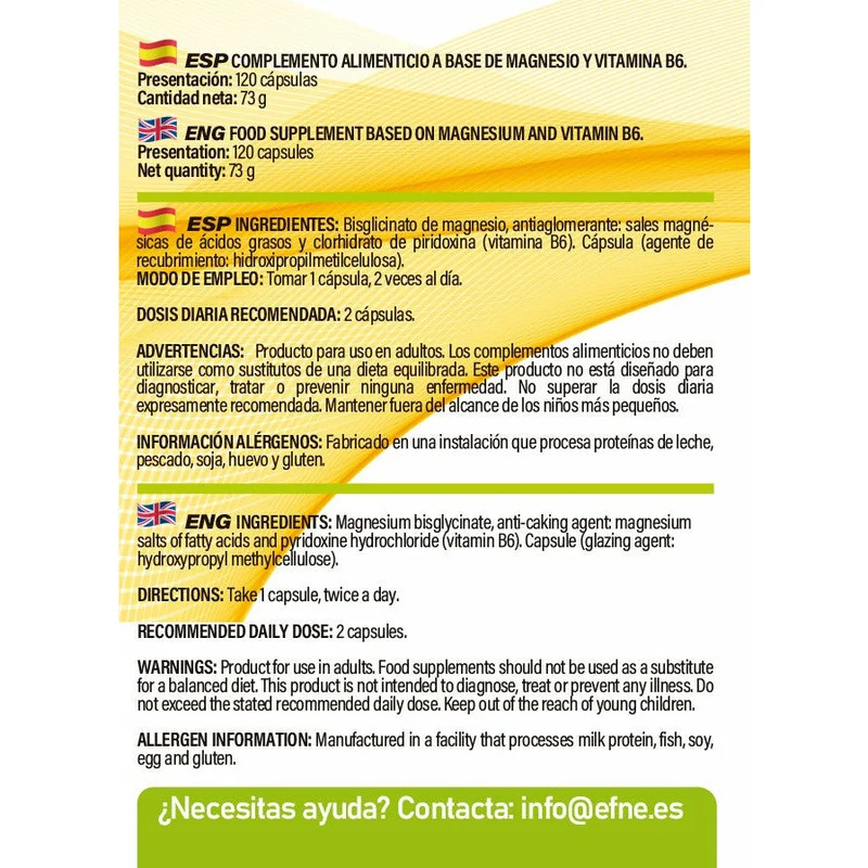 Magnesio Bisglicinato EFNE – Sueño, Relajación y Energía Natural